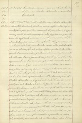 "Indemnisação requerida pelos estatuarios Victor Bastos e Anatole Calmels"