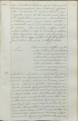 "Idem em virtude do officio do Ministerio do Reino de 1 de Fevereiro de 1844, ácerca dos pes...