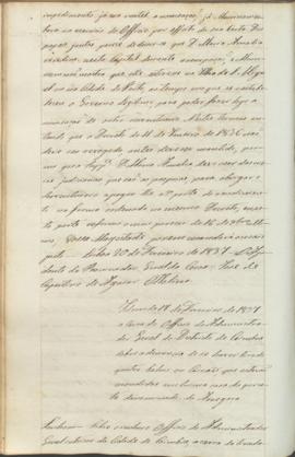 "Idem de 17 de Fevereiro de 1837 a cerca do Officio do Administrador Geral do Destricto de C...