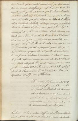 "Idem de 17 de Fevereiro de 1837 a cerca do Officio do Administrador Geral do Destricto de C...