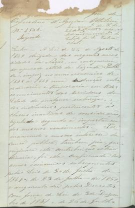 "Em cumprimento da Portaria de 24 de Dezembro 1853 sobre as deduções nos vencimentos do Cabi...