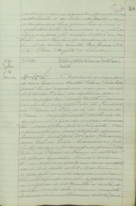 "Relativo à pretensão de Casimiro Barreto Ferraz Sacchetti"