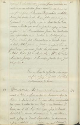 "Idem ao Ministro da Justiça sobre a arguição feita ao Juiz de Direito Substituto da Commarc...