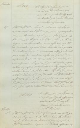 "Ao Ministro da Justiça, á cerca da Proclamação remettida pelo Delegado de Portalegre, sobre...