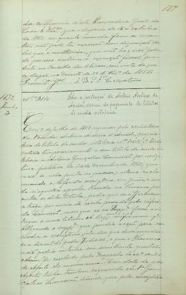 "Sobre a pretenção de António Avelino de Azevedo, acerca do pagamento de titulos de renda vi...