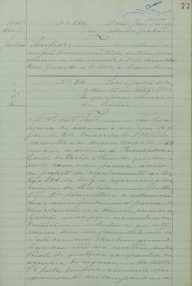 "Sobre o projeto de regulamento do artigo 174 da lei que reformou o município de Lisboa"