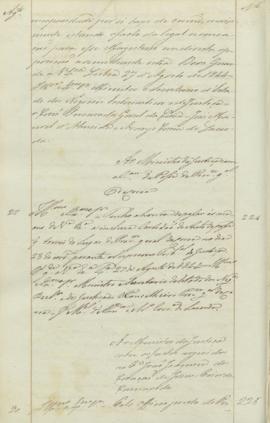 "Ao Ministro da Justiça com a Certidam da Posse do Procurador Geral da Coroa"