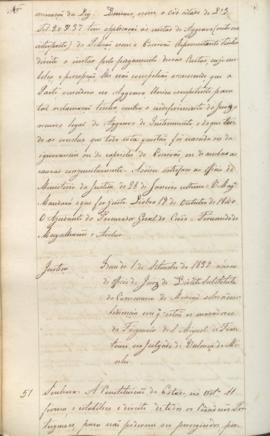 "Idem de 1 de Setembro de 1839 ácerca de officio do Juiz de Direito substituto da Commarca d...