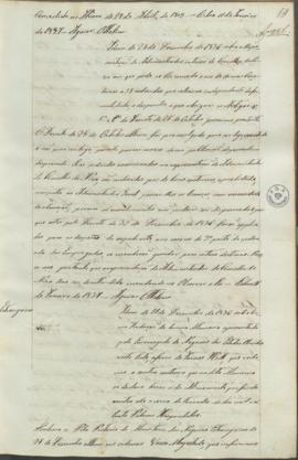 "Idem de 21 de Desembro de 1836 sobre huma Tradução de huma Memoria apresentada pelo Encarre...