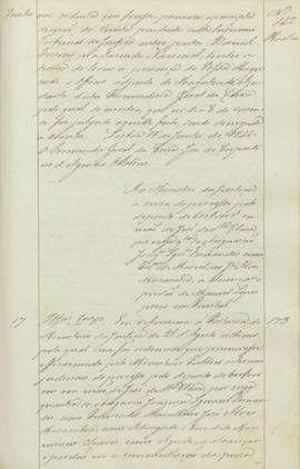"Ao Ministro da Justiça, á cerca do processo pelo deposito de 600$000 reis em mão de Jozé de...